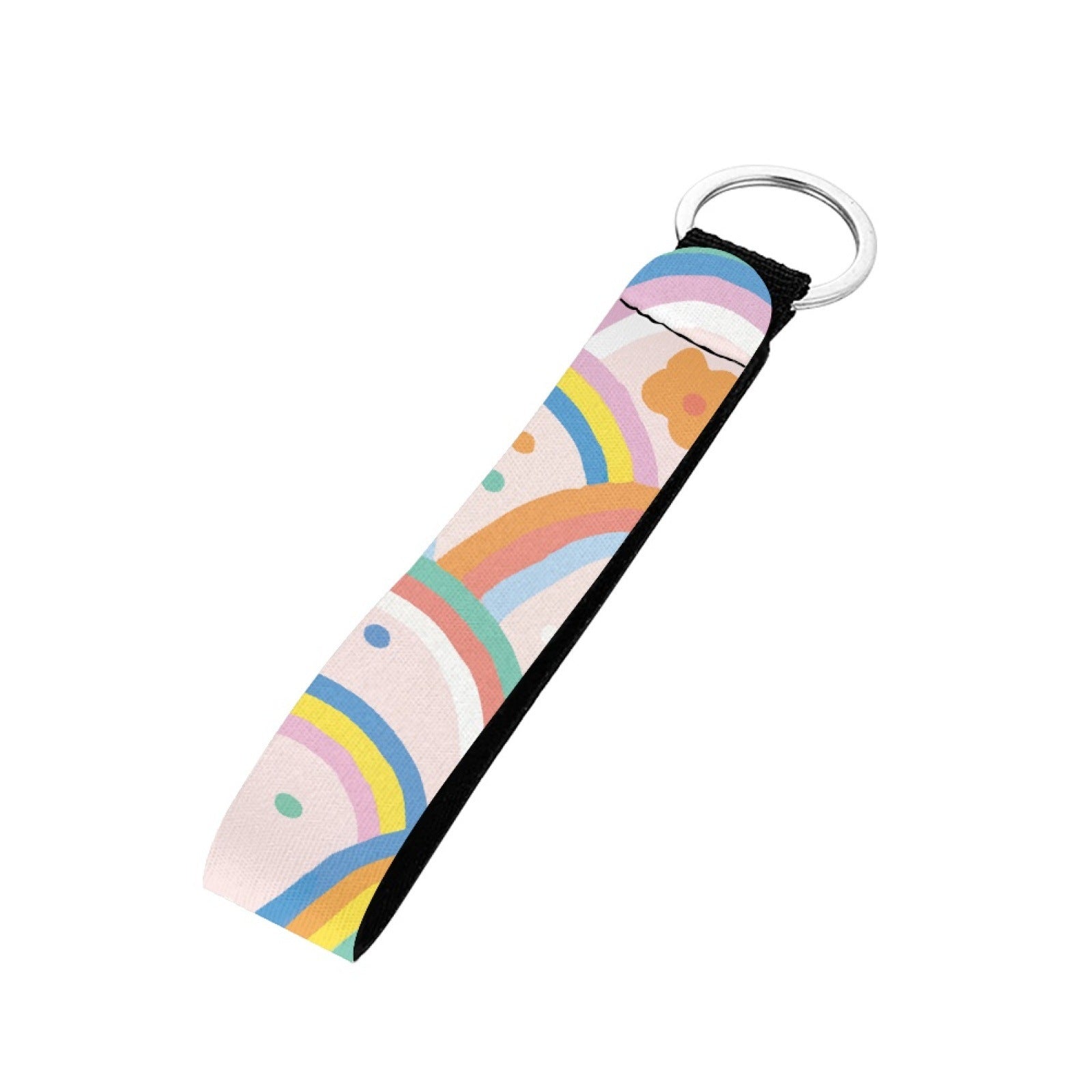 Wholesale Webbing Boho Tie Dye Lanyard Keychain